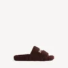 Mules abiertos con pelo para hombre en color châtaigne Mules abiertos con pelo para hombre en color châtaigne