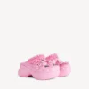 Mules Crocs™ para mujer con Jibbitz™ en rosa claro