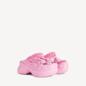 Mules Crocs™ para mujer con Jibbitz™ en rosa claro