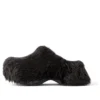 Mules de Crocs «Black Fake Fur on Rubber» 720762W0FOU1000