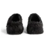 Mules de Crocs «Black Fake Fur on Rubber» 720762W0FOU1000