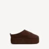 Mules de plataforma blanda Alaska para mujer en color espresso claro