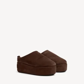 Mules de plataforma blanda Alaska para mujer en color espresso claro Mules de plataforma blanda Alaska para mujer en color espresso claro