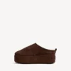 Mules de plataforma blanda Alaska para mujer en color espresso claro