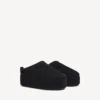 Mules de plataforma blanda «Alaska» para mujer en negro