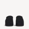 Mules de plataforma blanda «Alaska» para mujer en negro