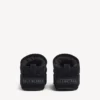 Mules de plataforma blanda «Alaska» para mujer en negro