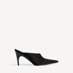 Mules Duchesse para mujer en negro