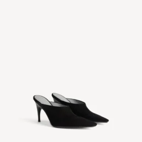 Mules Duchesse para mujer en negro