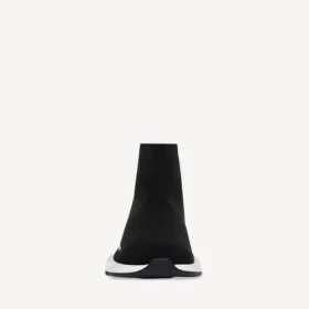 Niños – zapatillas Speed de tejido reciclado en negro/blanco