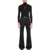 Pantalones acampanados a la medida, corte regular «Negro» 704709TLT171000