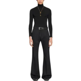 Pantalones acampanados a la medida, corte regular «Negro» 704709TLT171000