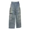Pantalones cargo de Denim con cremallera de doble sentido de la colección 24SS «Blue» 773759TPW534868