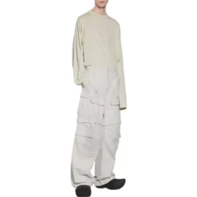 Pantalones cargo grandes «Light Grey» 746493TKP271400