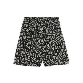 Pantalones cortos de pijama con tiras con logotipo «Negro» 719975TML211269