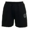 Pantalones cortos de sudadera con logo cepillado «Negro lavado» 676137TMVA39034