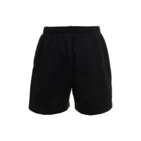 Pantalones cortos de sudadera con logo cepillado «Negro lavado» 676137TMVA39034