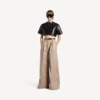 Pantalones de cintura alta para mujer en color duna