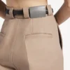 Pantalones de cintura alta para mujer en color duna