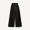 Pantalones de cintura alta para mujer en negro