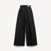 Pantalones de cintura alta para mujer en negro