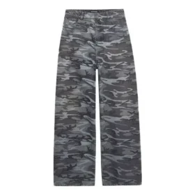 Pantalones de jeans de camuflaje de pierna ancha «Gris» 641456TJW551055