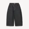 Pantalones de mezclilla con corte curvo para hombre en índigo sin tratar Pantalones de mezclilla con corte curvo para hombre en índigo sin tratar