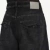 Pantalones de mezclilla curvos para hombre en negro