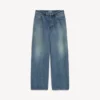 Pantalones de mezclilla holgados para hombre en azul oscuro