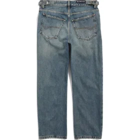 Pantalones de mezclilla rectos desgastados «Azul» 745149THW254245