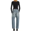 Pantalones de mezclilla rectos desgastados «Azul» 745149THW254245