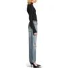 Pantalones de mezclilla rectos desgastados «Azul» 745149THW254245