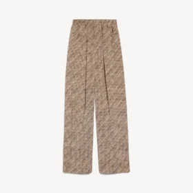 Pantalones de pijama para mujer con monograma en beige/negro