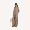 Pantalones de pijama para mujer con monograma en beige/negro Pantalones de pijama para mujer con monograma en beige/negro