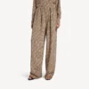 Pantalones de pijama para mujer con monograma en beige/negro Pantalones de pijama para mujer con monograma en beige/negro