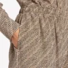 Pantalones de pijama para mujer con monograma en beige/negro Pantalones de pijama para mujer con monograma en beige/negro