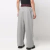 Pantalones de sudadera con doble cintura «Trompe L’oeil» «Rojo Gris» 662627TKM366100
