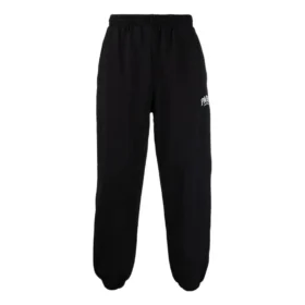 Pantalones de sudadera con rodillas elásticas y logotipo de París «Black White» 675244TLVL81070