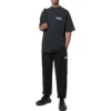 Pantalones de sudadera con rodillas elásticas y logotipo de París «Black White» 675244TLVL81070