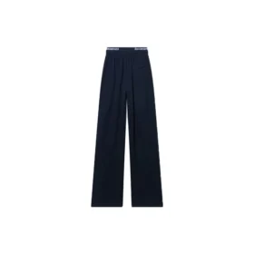 Pantalones deportivos de pierna ancha con banda y logo «Sporty B» «Negro» 675346TLVA11070