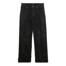 Pantalones holgados con efecto muy desgastado «Negro» 745248TBP471363