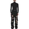 Pantalones holgados con efecto muy desgastado «Negro» 745248TBP471363