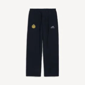 Pantalones holgados de fútbol para hombre en negro