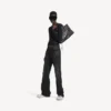 Pantalones rectos urbanos para mujer en negro Pantalones rectos urbanos para mujer en negro