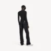 Pantalones rectos urbanos para mujer en negro Pantalones rectos urbanos para mujer en negro