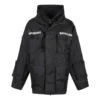 Parka oversize de tela técnica con inserto de jersey «Negro» 746450TOO321000