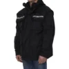 Parka oversize de tela técnica con inserto de jersey «Negro» 746450TOO321000