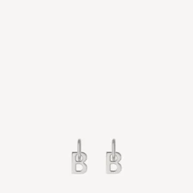 Pendientes de cadena B XS en plata