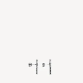 Pendientes metálicos Typo en color plata