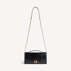 Pochette de mujer con forma de Hourglass y cadena en negro